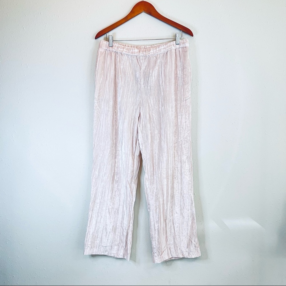 Marc New York Andrew Marc Velour Wide Leg Champagne Pants/Sz:M/NWT